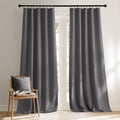 NICETOWN Gray Blackout Curtain Panels 52x95 in - Energy Saving