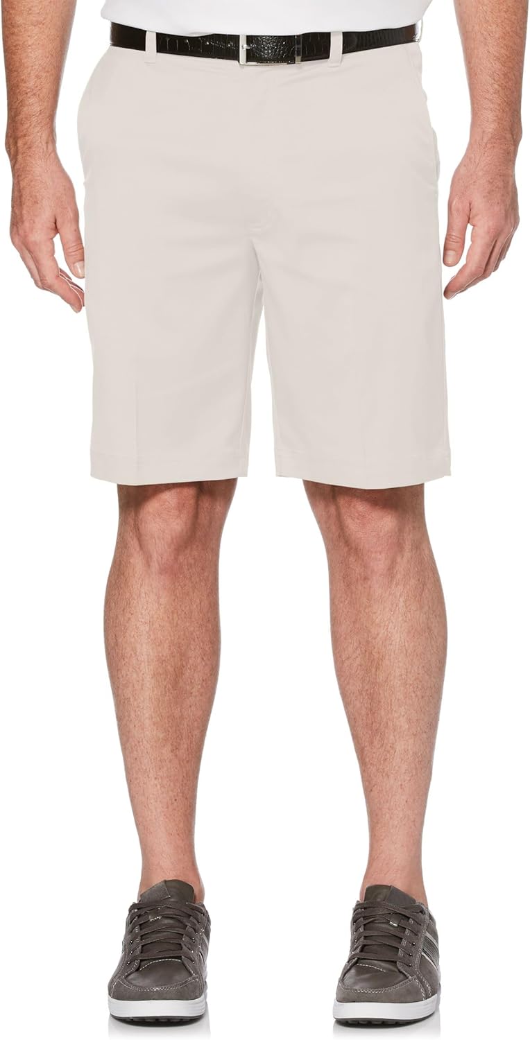 PGA TOUR Mens 9in Flat Front Golf Shorts with Active Waistband