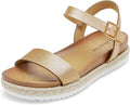 DREAM PAIRS Womens Open Toe Ankle Strap Espadrille (Style 7NBS)