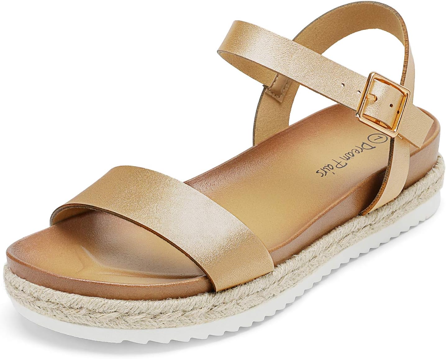 DREAM PAIRS Womens Open Toe Ankle Strap Flatform Wedge Sandals