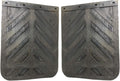 Black Semi Truck and Trailer Mud Flaps - Chevron 24ft x 30ft Heavy