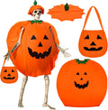 12 ft Skeleton Pumpkin Costume Set - Complete Outdoor Halloween Kit