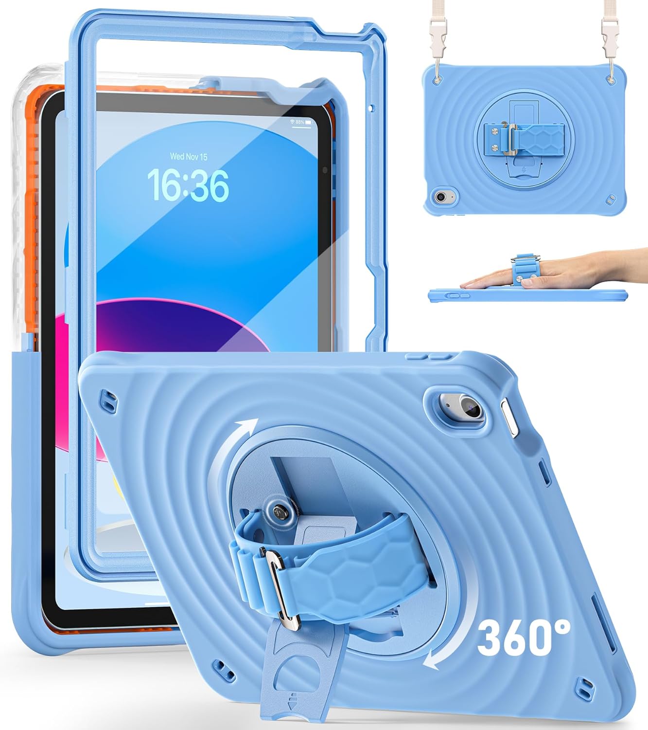 BRAECN Ripple Case for iPad 11th/10th Gen with Full Protection