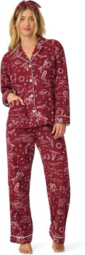 PJ Salvage womens Flannel Pajama Set With Headband - Cozy Western