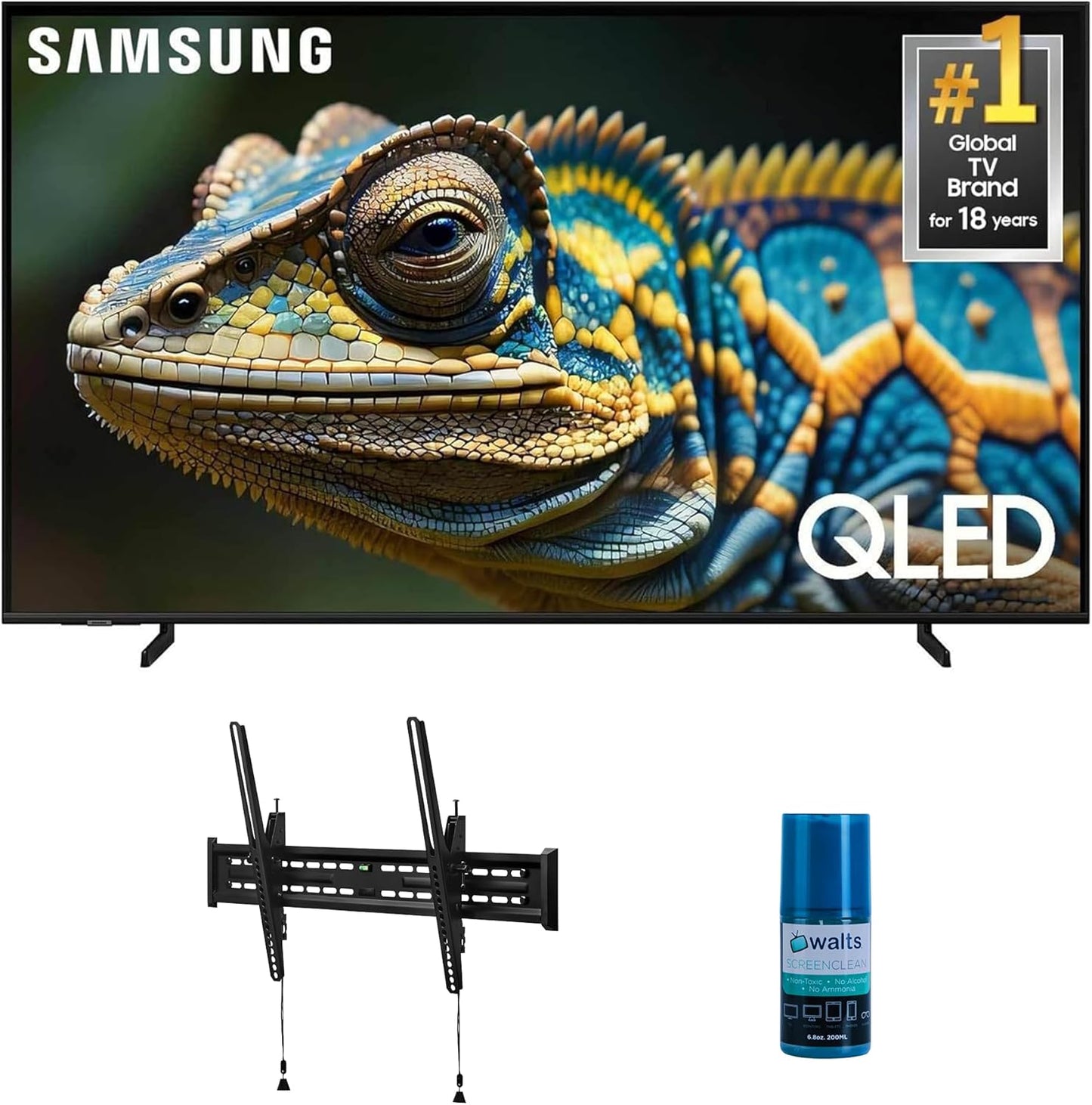 SAMSUNG 50 QLED 4K Smart TV + Walts Mount & Cleaner Kit