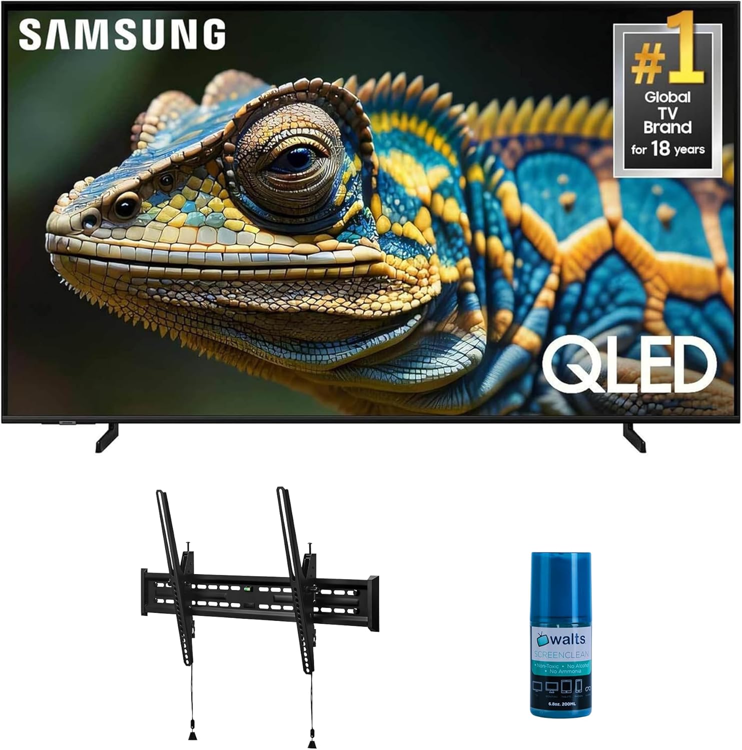 SAMSUNG 50 QLED 4K Smart TV + Walts Mount & Cleaner Kit