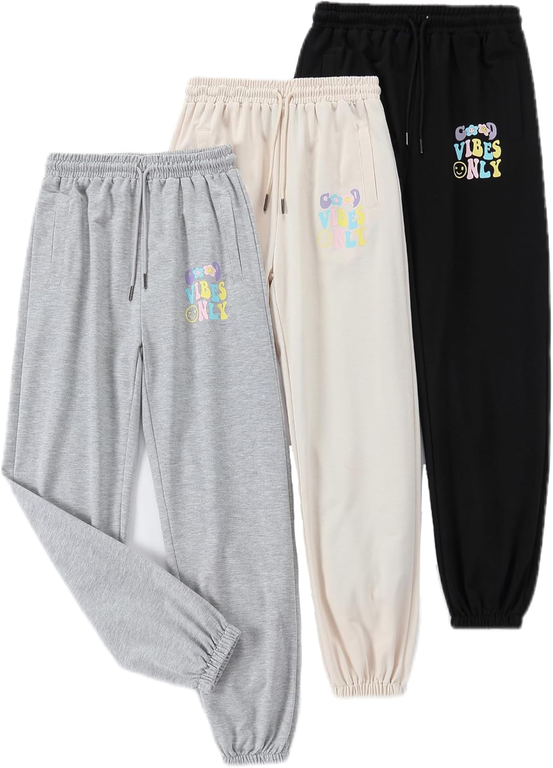 EXARUS Girls Sweatpants Joggers with Pockets for Tween Style