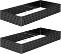 2PCS 8x4x1FT Galvanized Raised Garden Bed Kit - Large Planter