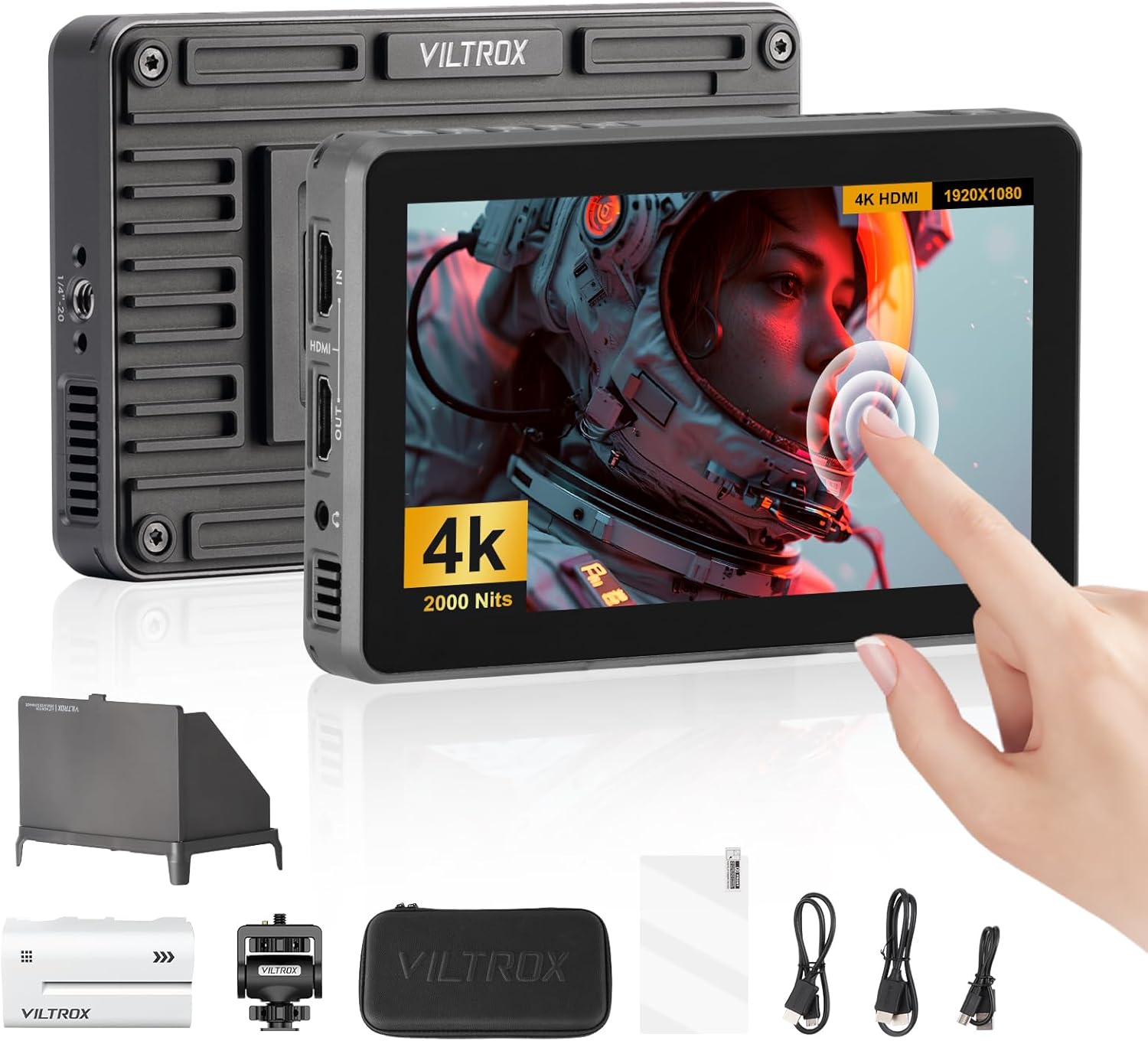 VILTROX DC-X2 6in Camera Field Monitor: Ultra-Bright 4K Display