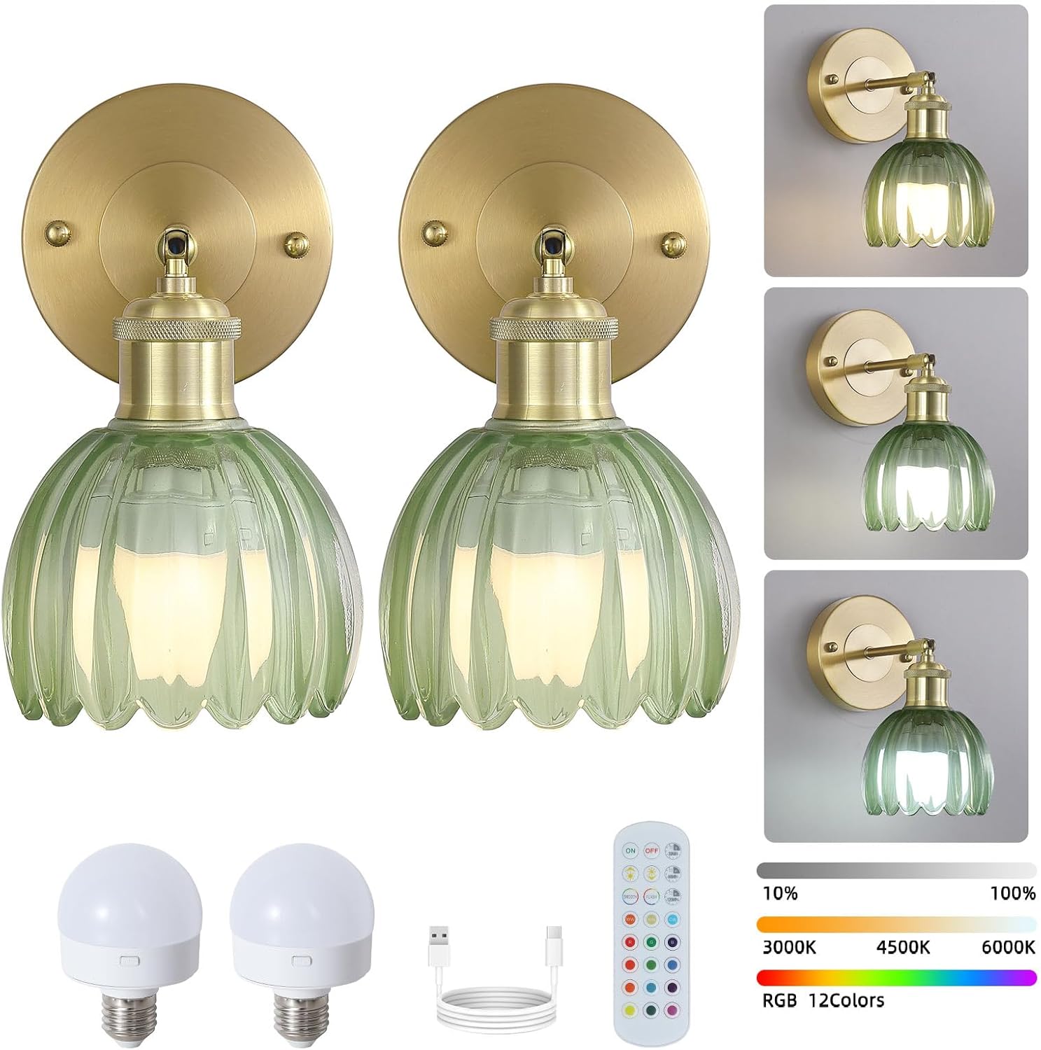 Vintage Battery Operated Wireless Wall Sconces for Stylish Lighting