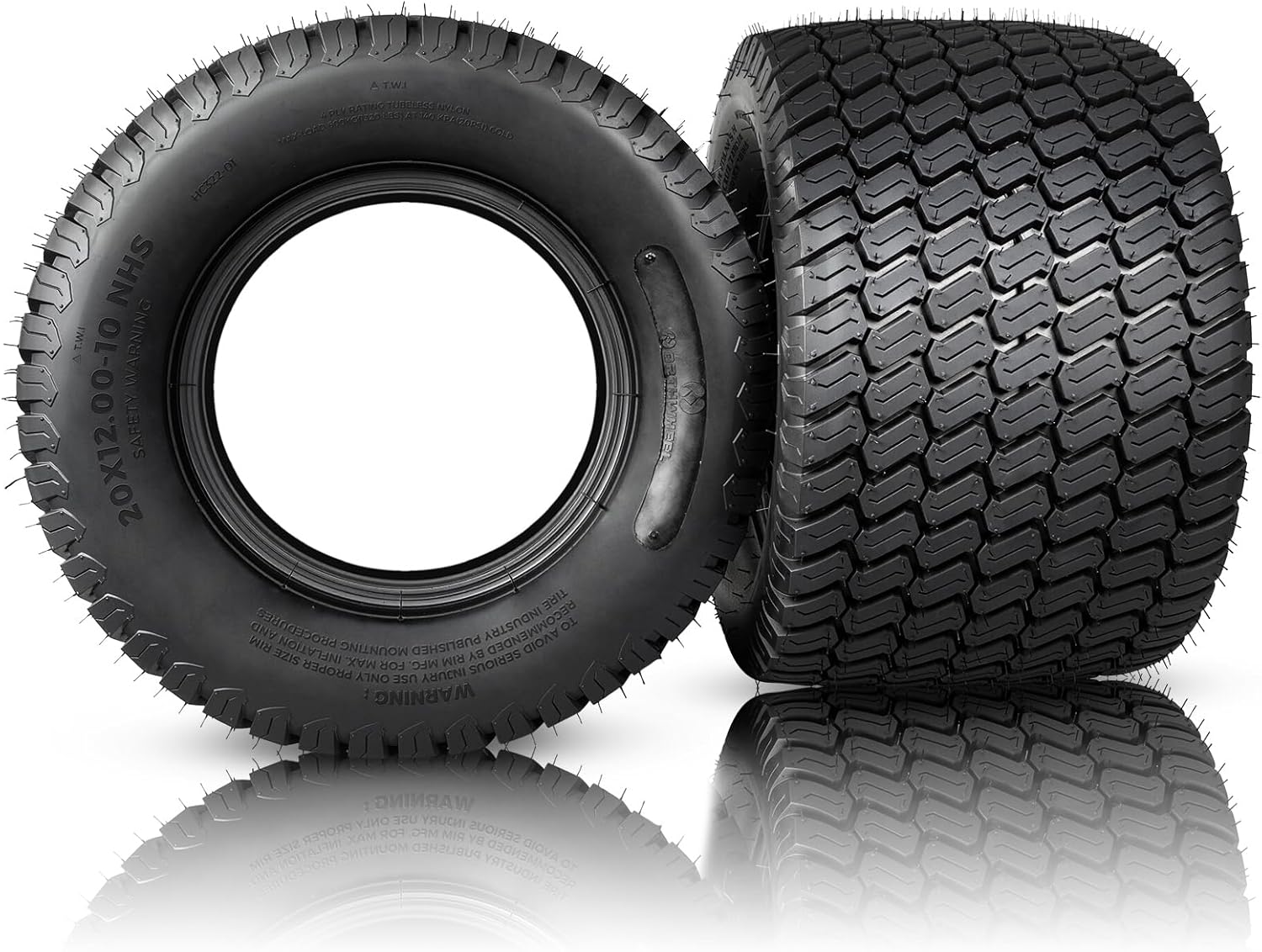 20x12-10 Lawn Mower Tires for Turf-Friendly Performance