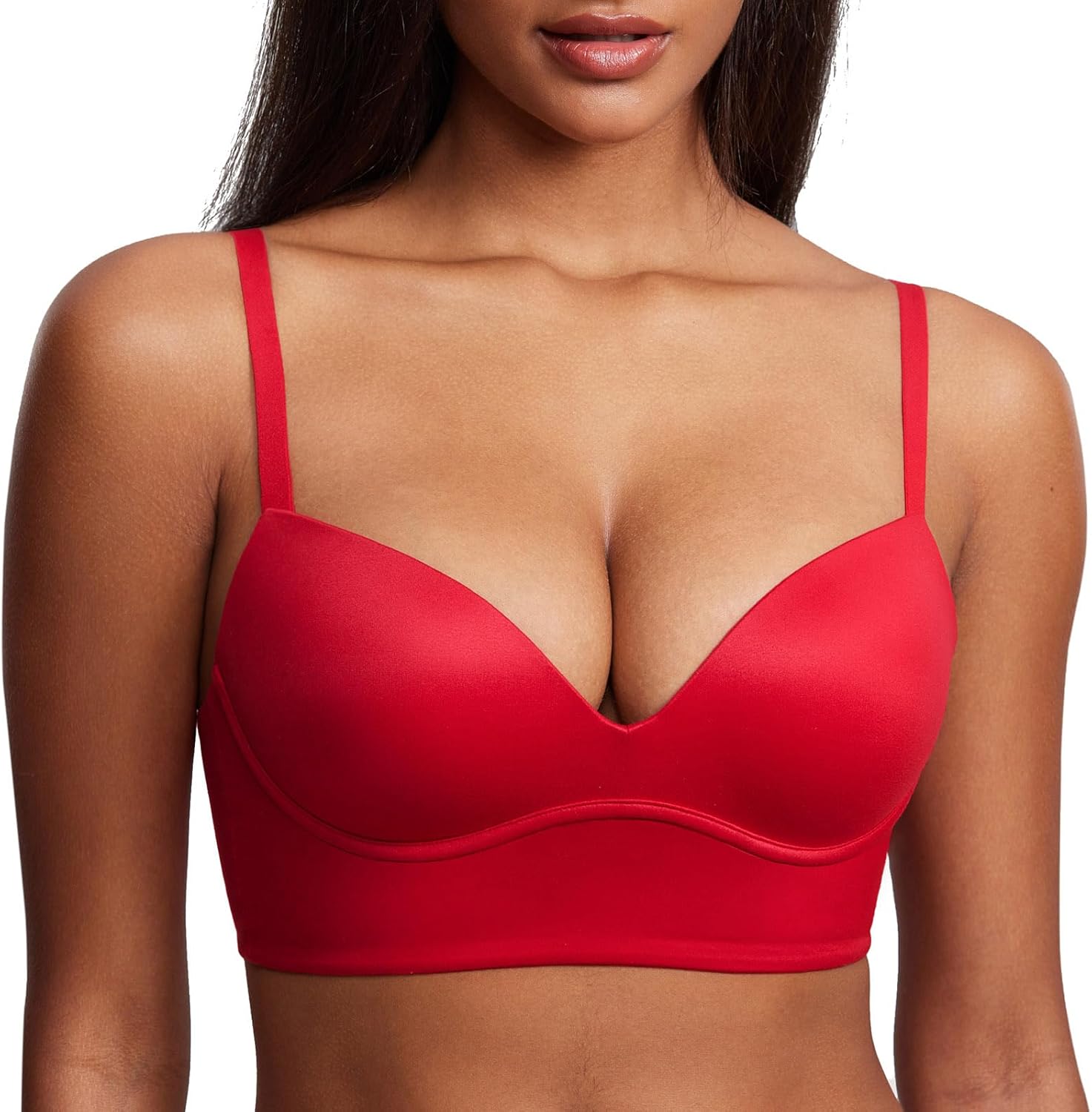 DOBREVA Women's Push Up Wireless Bra for Comfort and Style