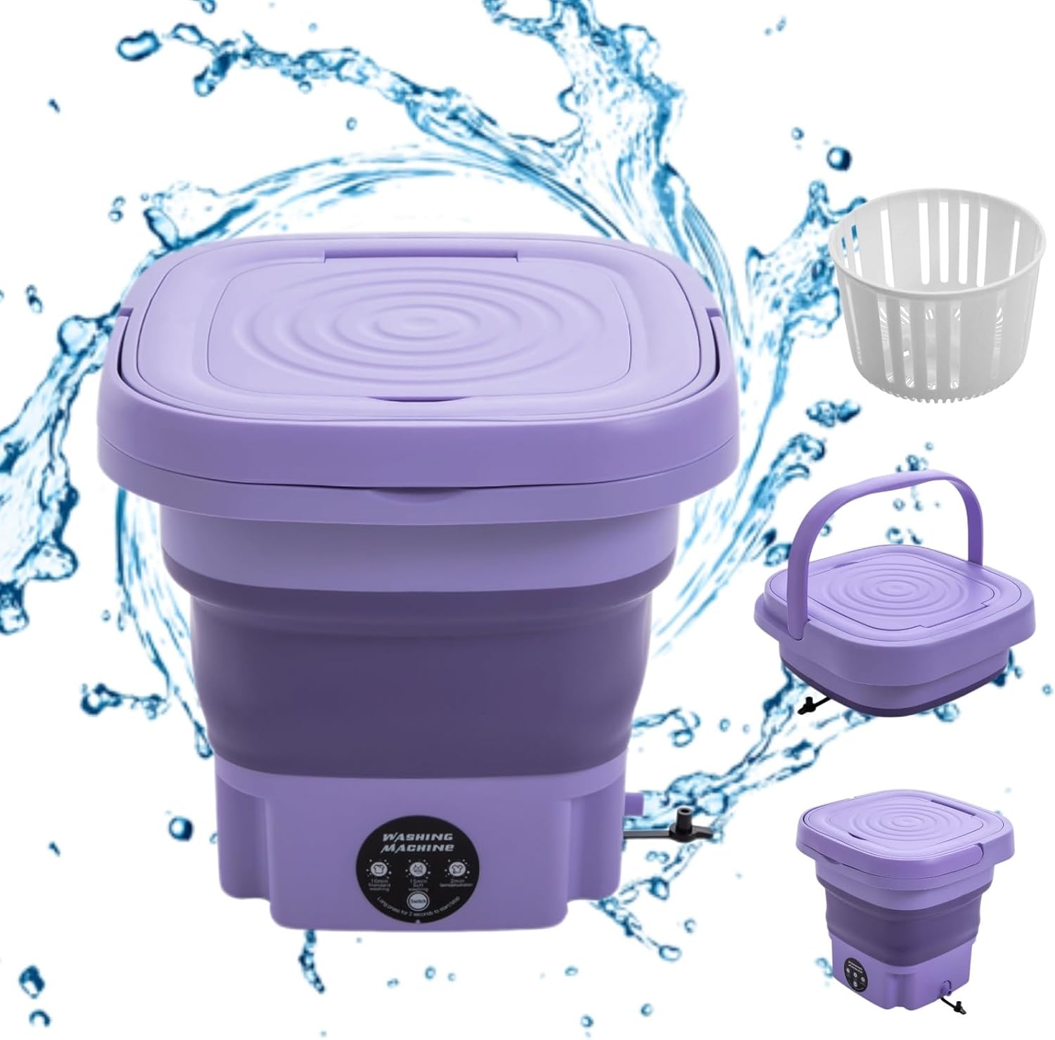 KeruRome Portable Mini Washer: Deep Clean Anywhere!