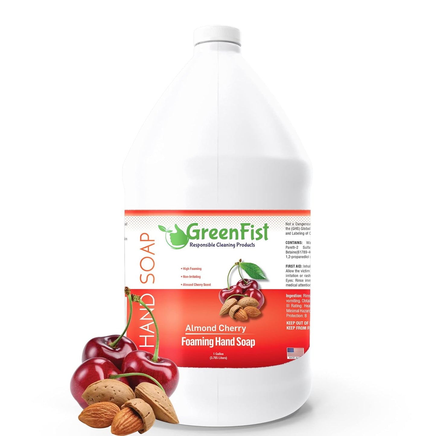 GreenFist Foaming Hand Soap Refills with Almond Cherry Scent