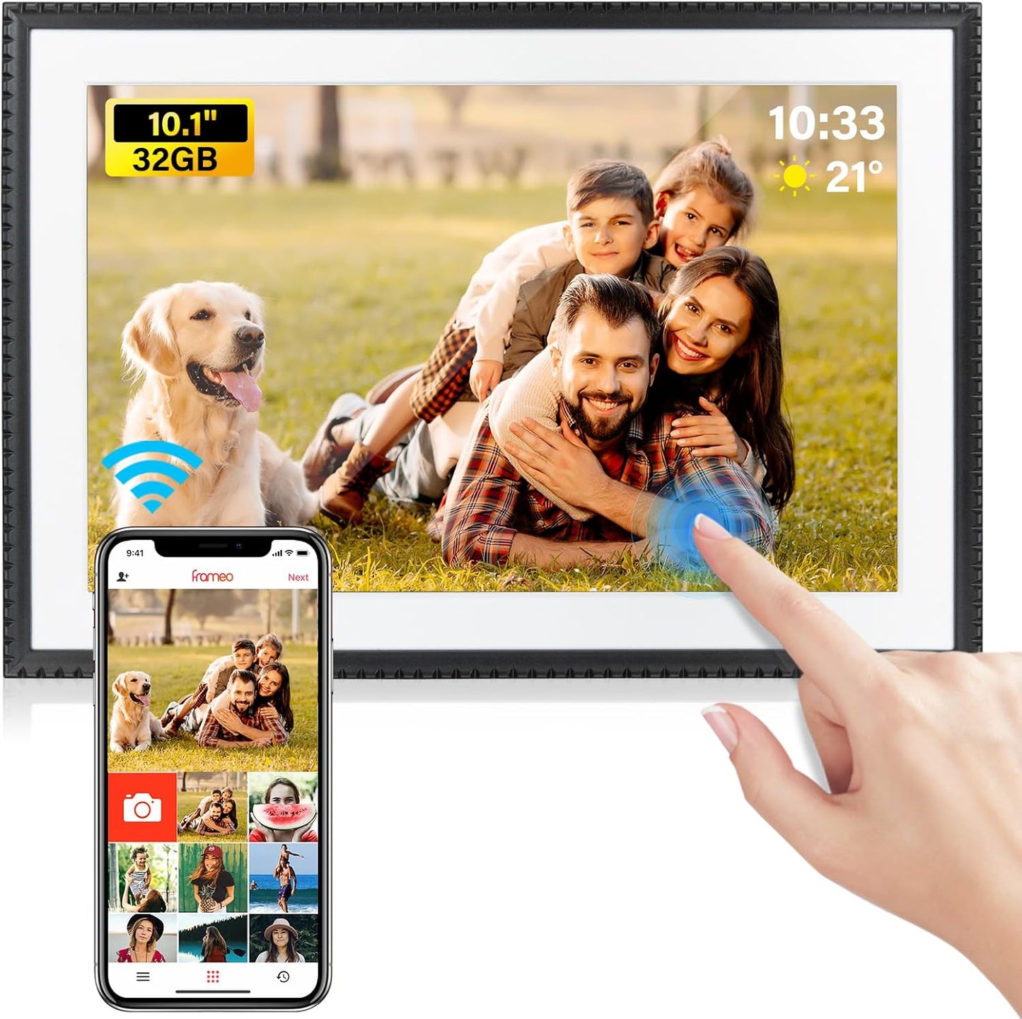 WiFi Digital Picture Frame 10.1 Inch with 32GB Storage