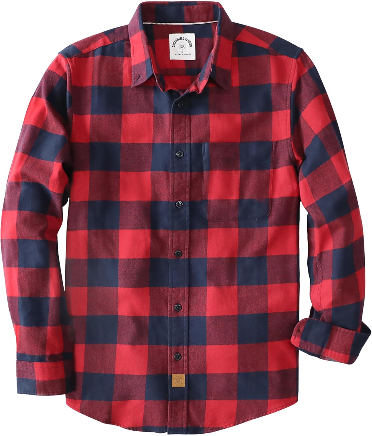 Dubinik Mens Flannel Shirt 100% Cotton Long Sleeve Casual Wear