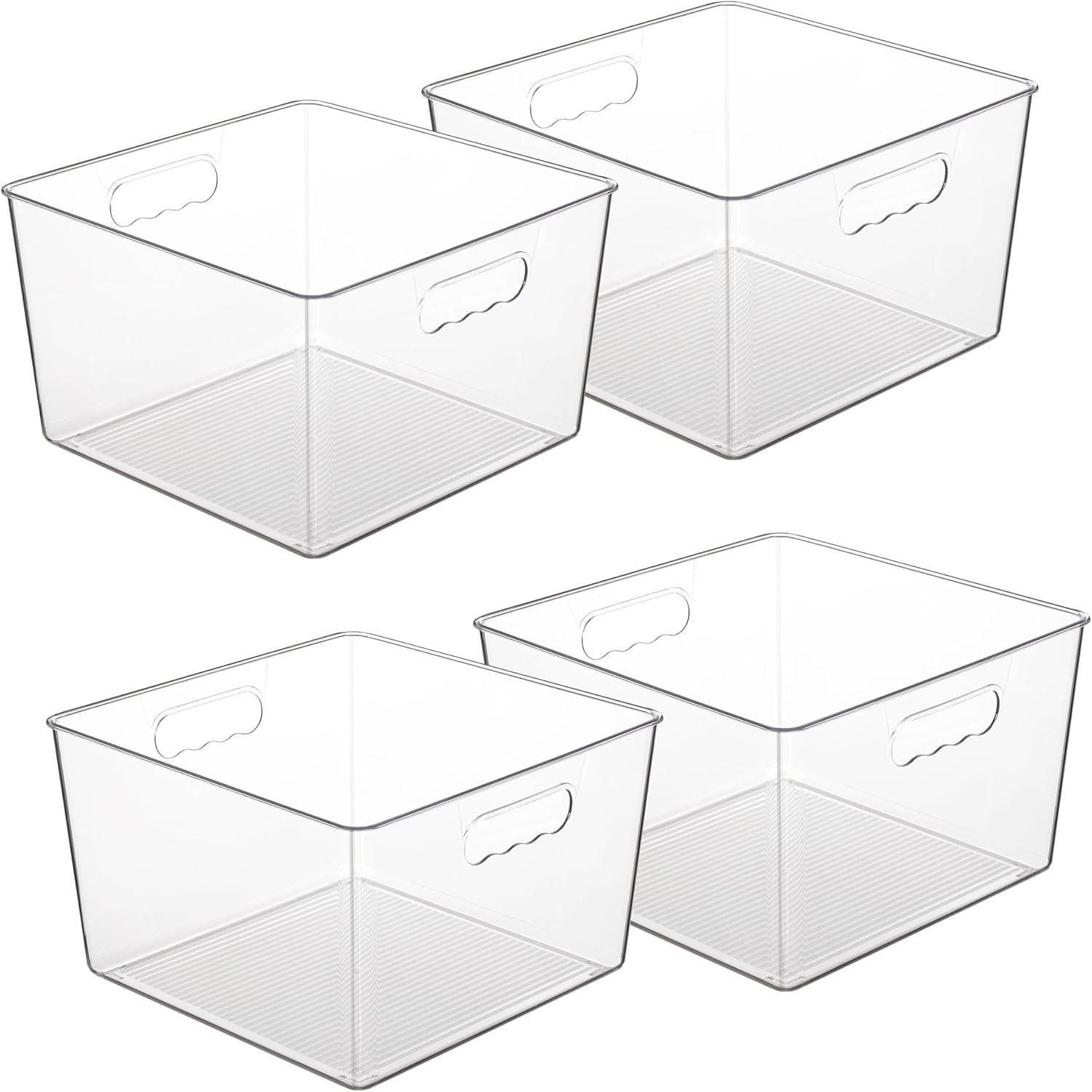 Vtopmart Extra Large Clear Plastic Storage Bins for Home Use