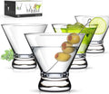 Crystal Clear Stemless Martini Glasses - Set of 4