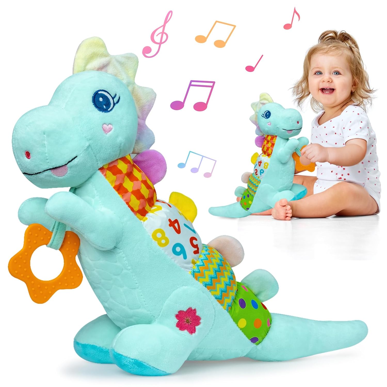 Dino Plush Musical Toy for Baby's Development