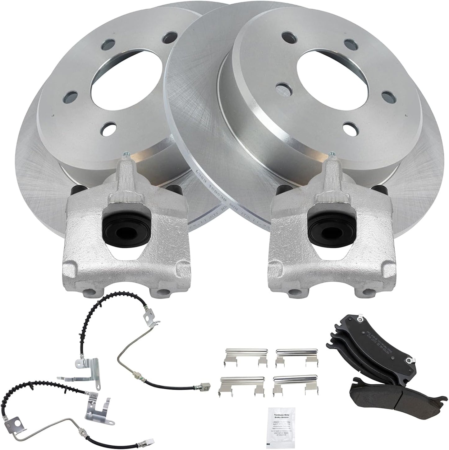 TRQ Rear Brake Pad & Rotor Kit for 2006-2007 Chrysler Vehicles
