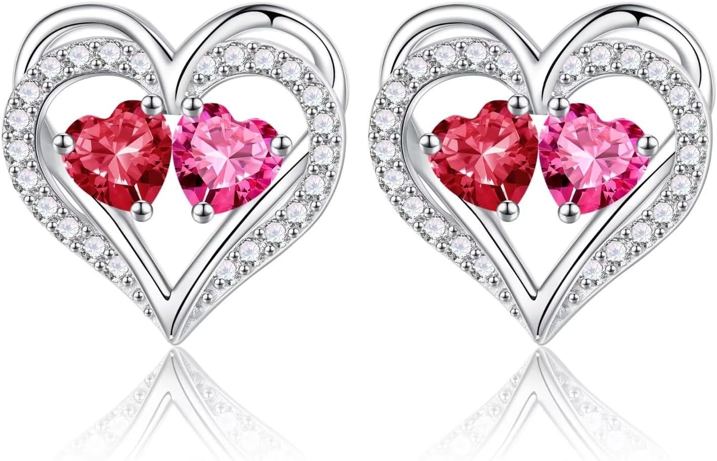 Iefil Christmas Gifts for Women - Sterling Silver Birthstone Earrings