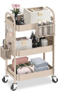3 Tier Rolling Cart with DIY Pegboards - Mobile Craft & Utility Cart