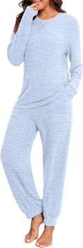 Womens Pajama Sets Long Sleeve - Soft 2-Piece Lounge Set