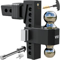VNN Adjustable Drop Hitch Dual-Ball 2 in Receiver - 8in Drop