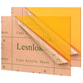 Orange Acrylic Sheets 1/8 in Thick 3mm 2 Pack 16 x 20 - Translucent