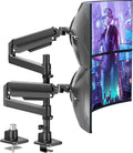 Dual Monitor Stand for 49ft Curved Screen Stacking - Heavy Duty Mount