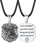 Saint Michael Necklace - Sterling Silver 18K Gold Plated Pendant