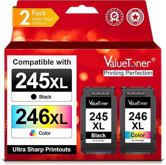 Valuetoner 245XL Ink Cartridge Replacement for Canon Printers