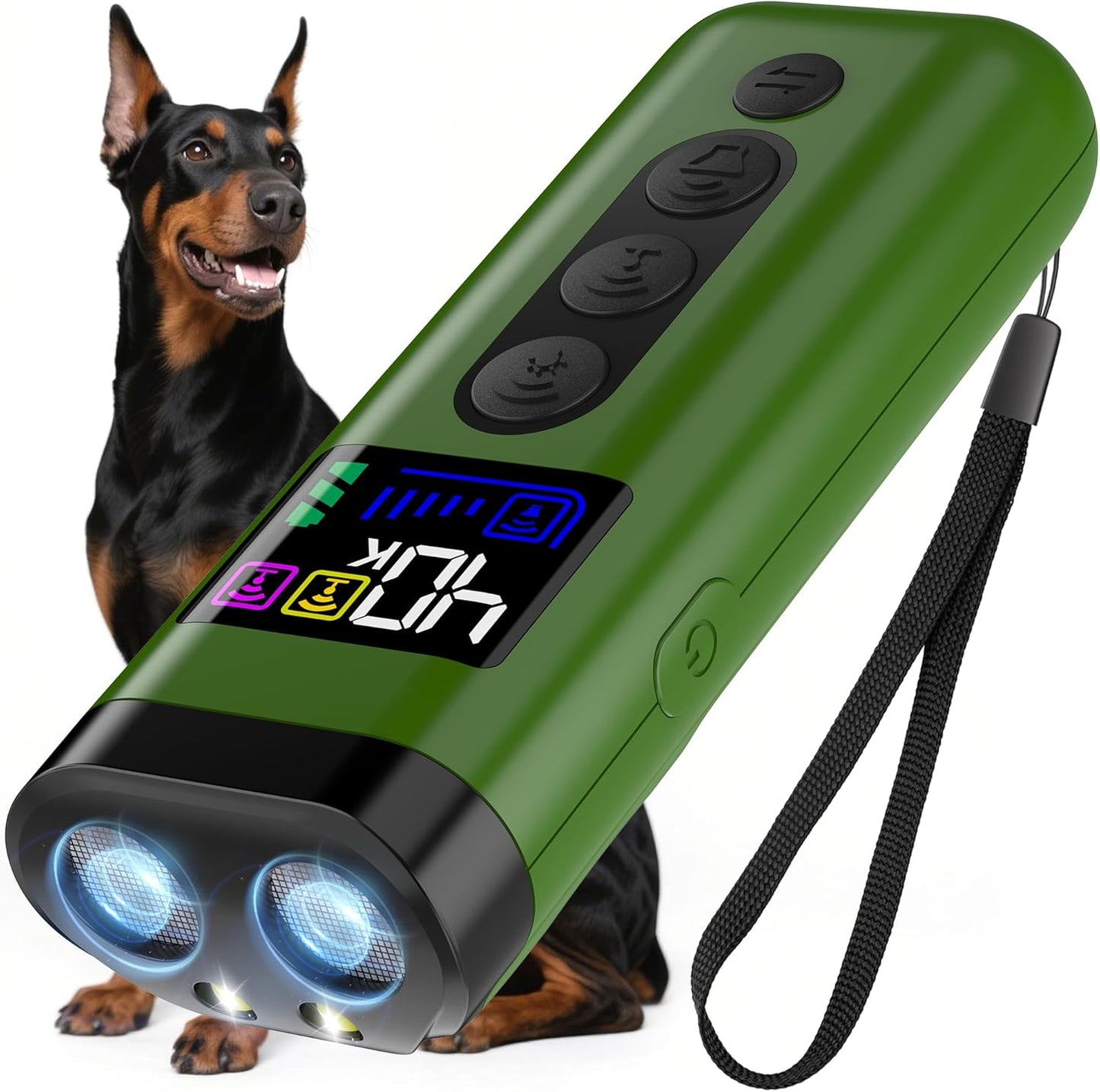 Dog Bark Deterrent Device with 3 Ultrasonic Frequencies for Training