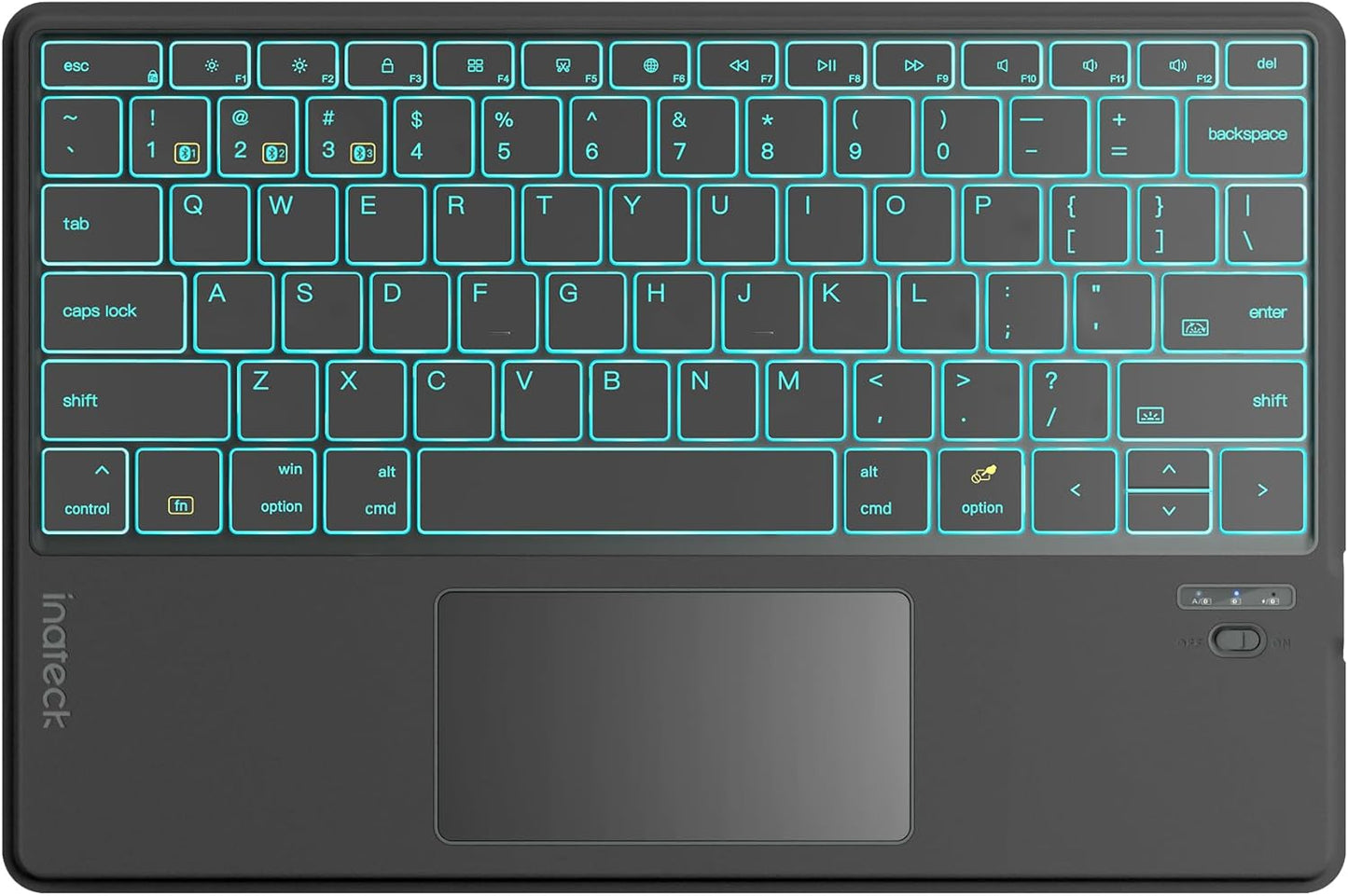Inateck Ultra-Slim Tablet Keyboard, 7-Color Backlight, Multi-Device Compatibility