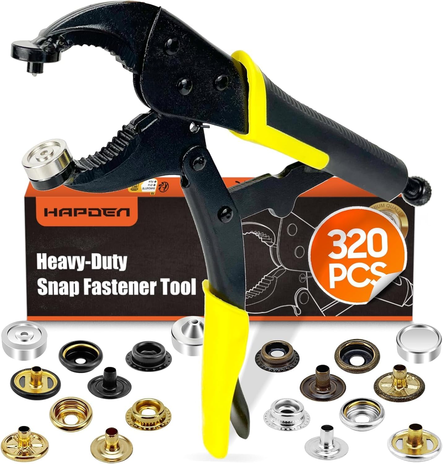 Heavy Duty Snap Tool for Boat Covers with 320 Metal Snaps