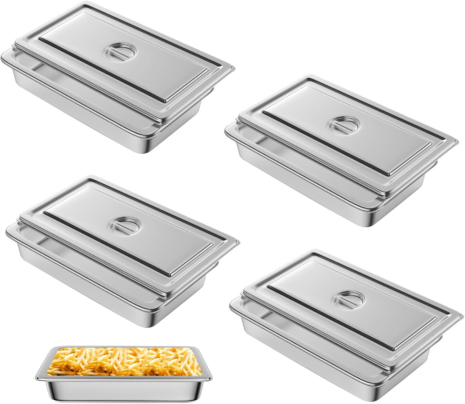 Full Size Stainless Steel Hotel Pan with Lid for Catering Needs