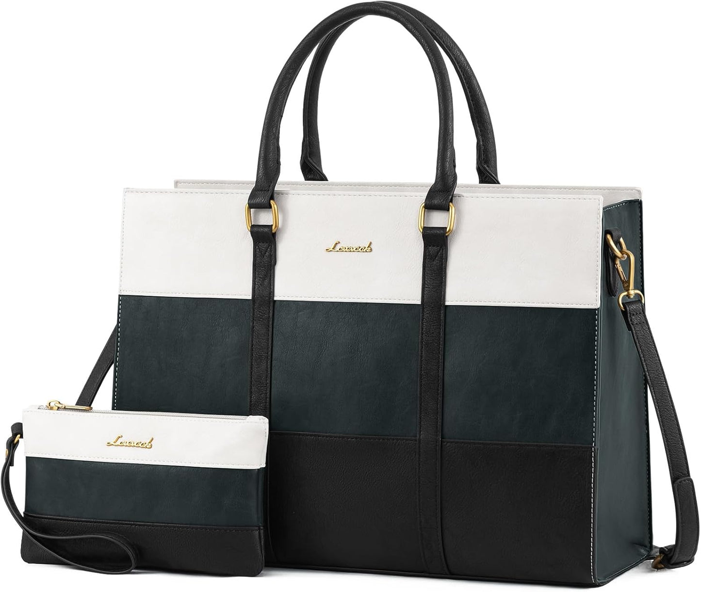 LOVEVOOK Laptop Bag for Women: Stylish Vintage Leather Tote
