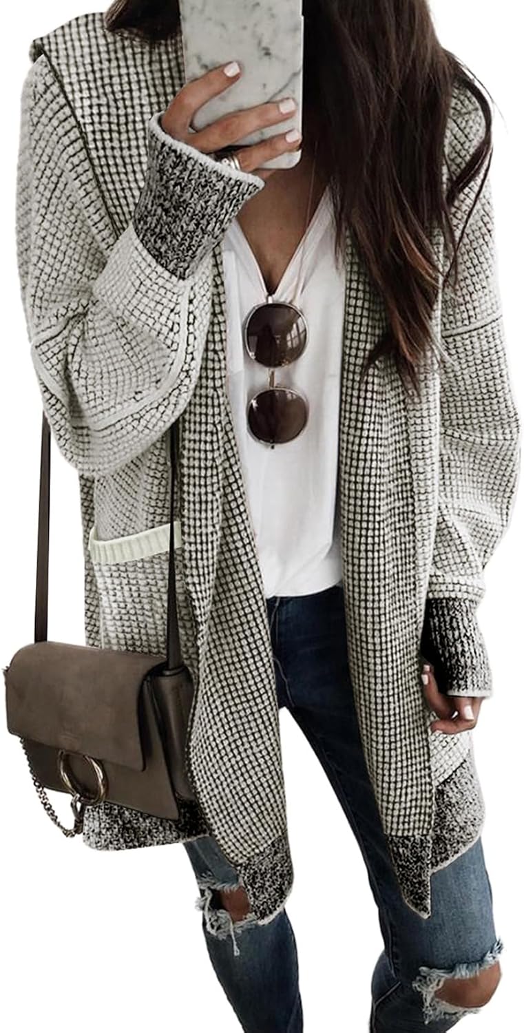 Oversized Hooded Cardigan Sweater Coat for Women in Fall Fashion