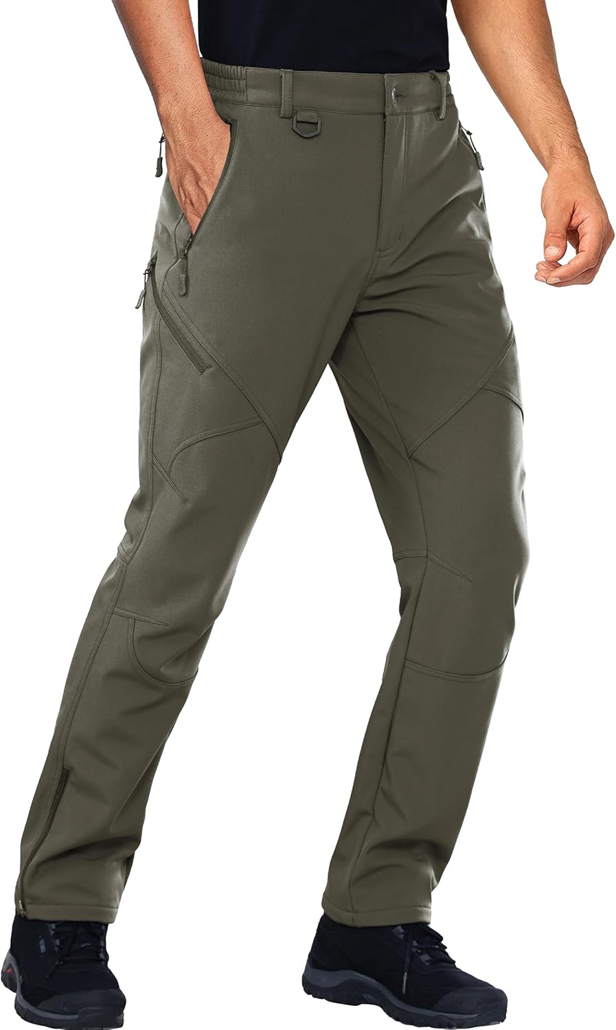 Stlight Mens Snow Ski Water Repellent Softshell Pants for Winter