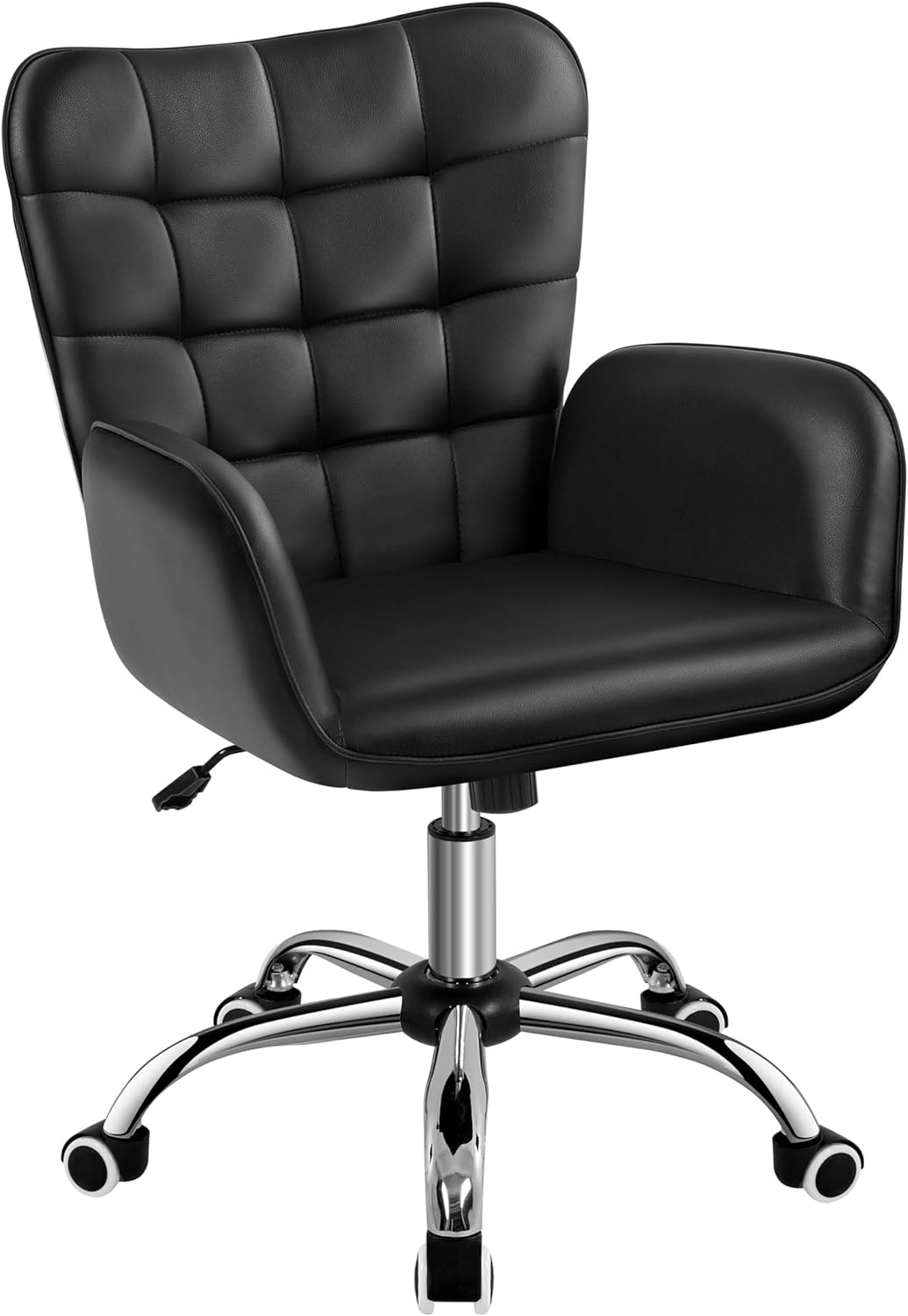 Yaheetech Black Ergonomic Office Chair with Wide Seat