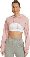 Flygo Women's Cut Out Cropped Hoodie - Active Comfort