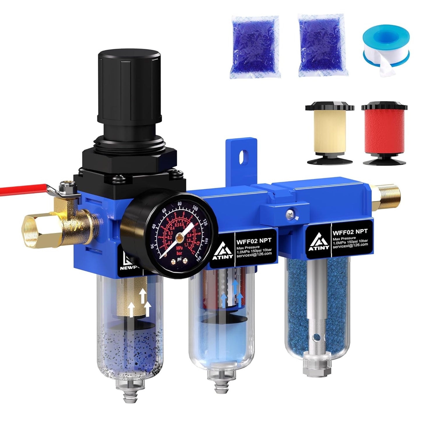 1/4 Inch NPT Three Stage Air Drying System for Optimal Performance
