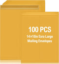 100 Pcs 14 x 18 Extra Large Mailing Envelopes - Bulk Catalog Mailers