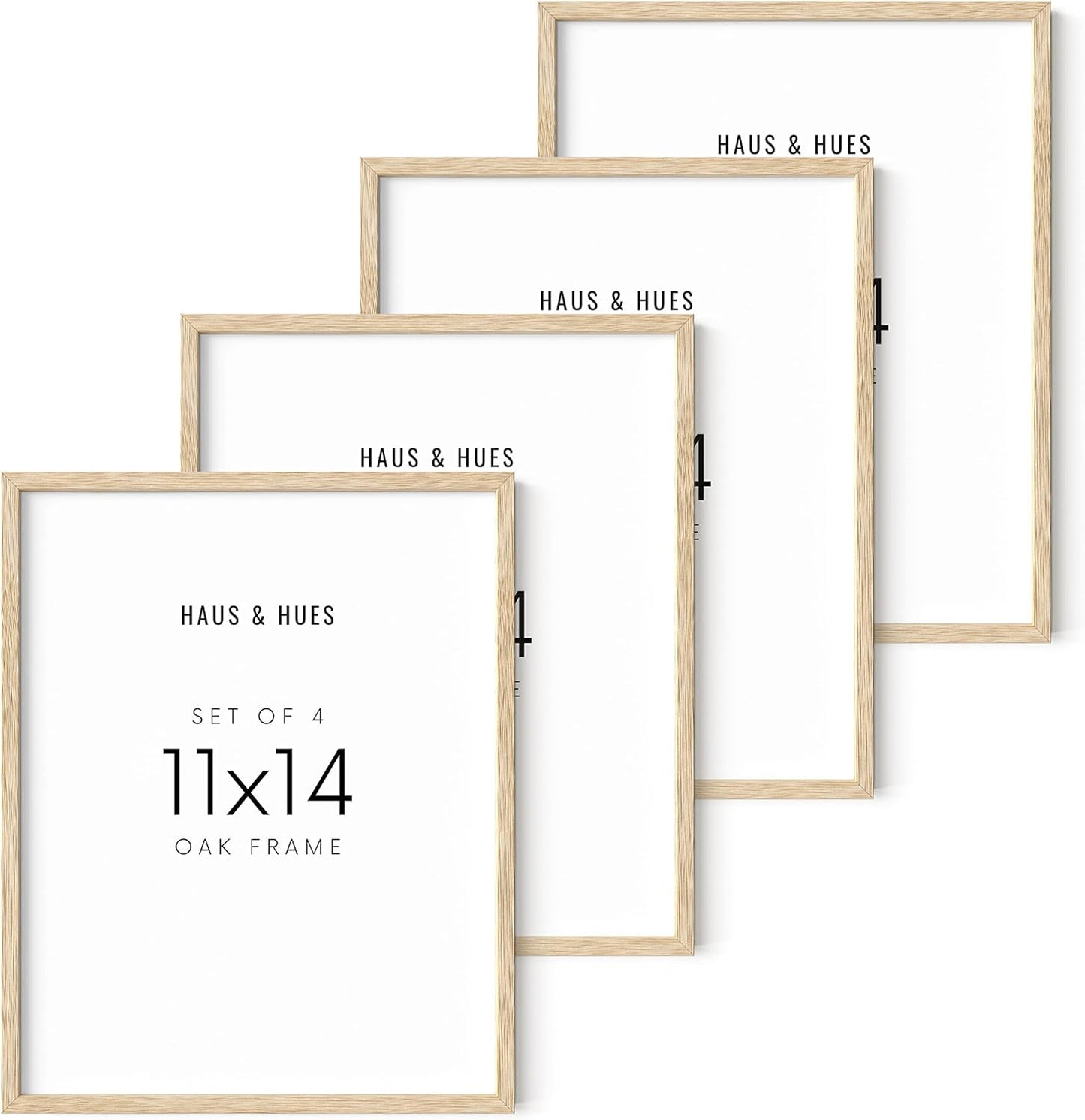 Elevate Your Space with 11x14 Beige Oak Wood Picture Frames