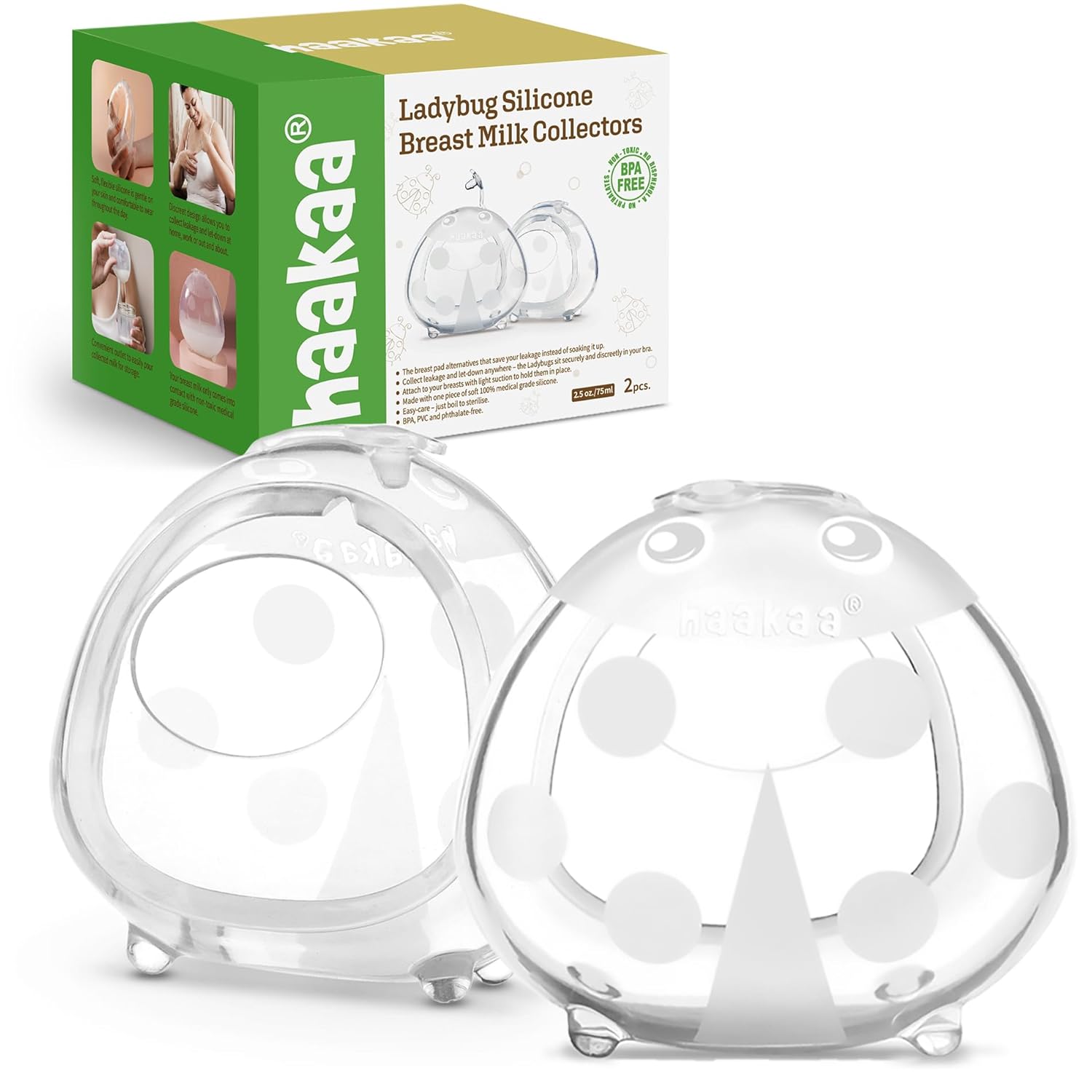 Haakaa Ladybug Breast Milk Collector - Portable Silicone Catcher