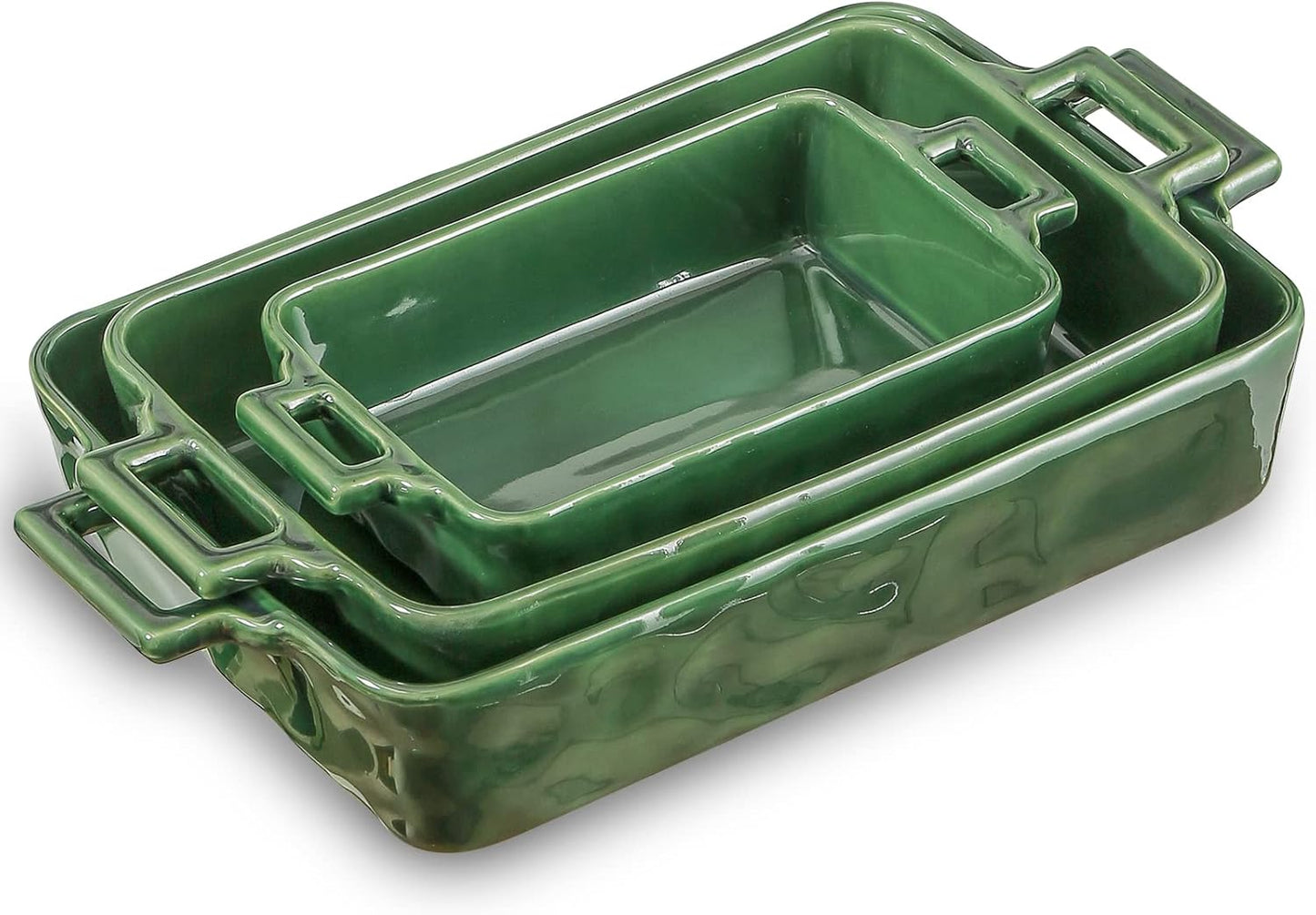 VICRAYS Ceramic Bakeware Set for Lasagna and Casserole Dishes