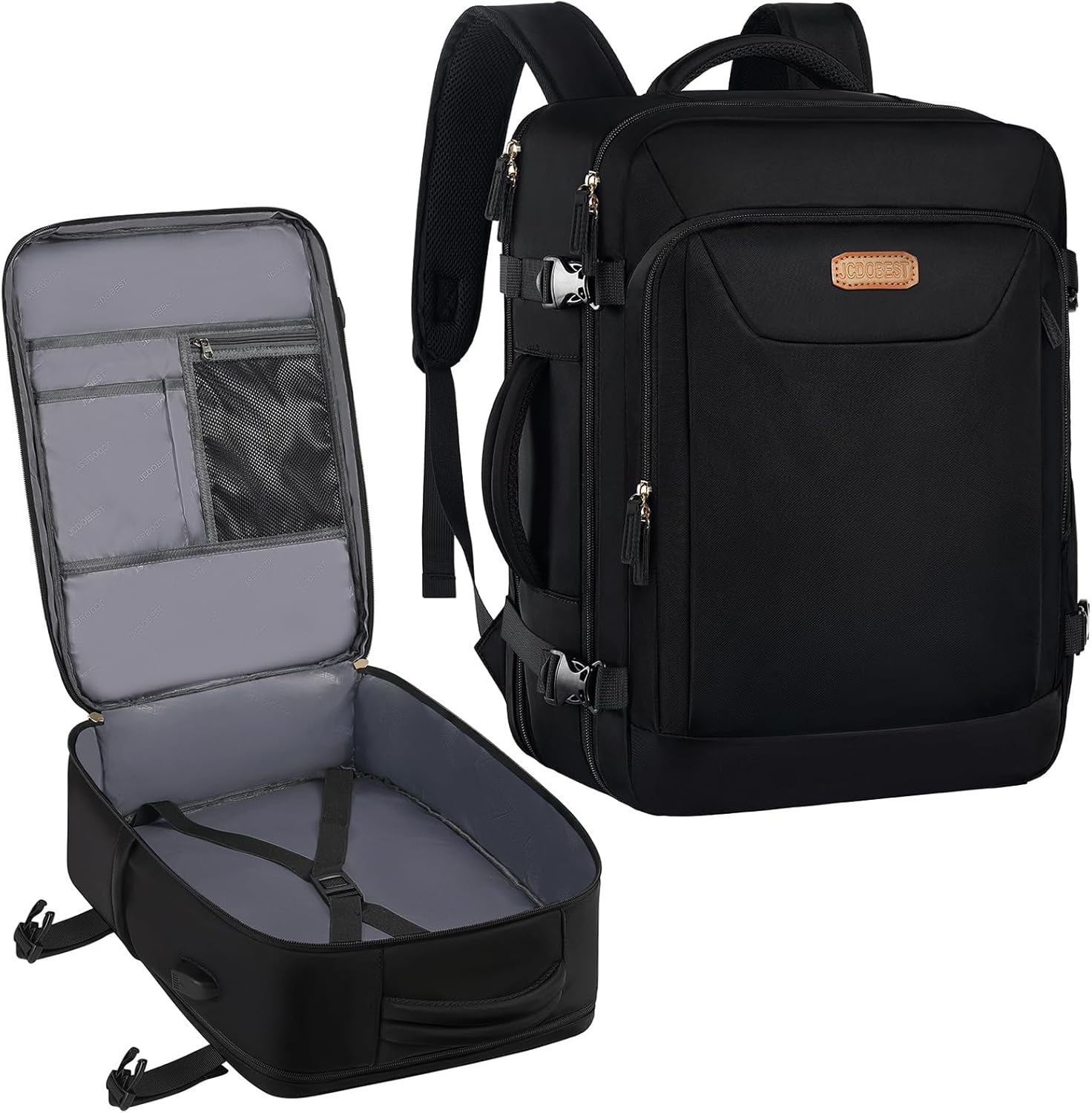 Carry on Backpack with USB Charge Port for Travel and College