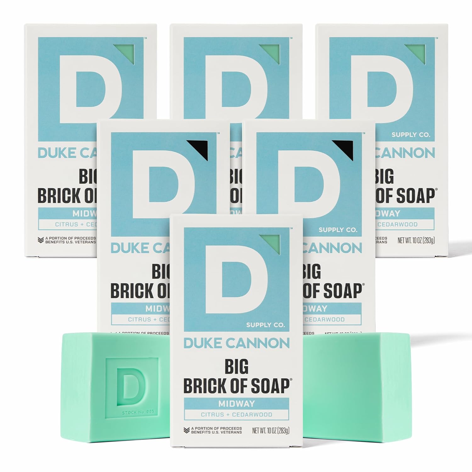 Duke Cannon Big Brick of Soap 6-Pack for Men with Midway Scent