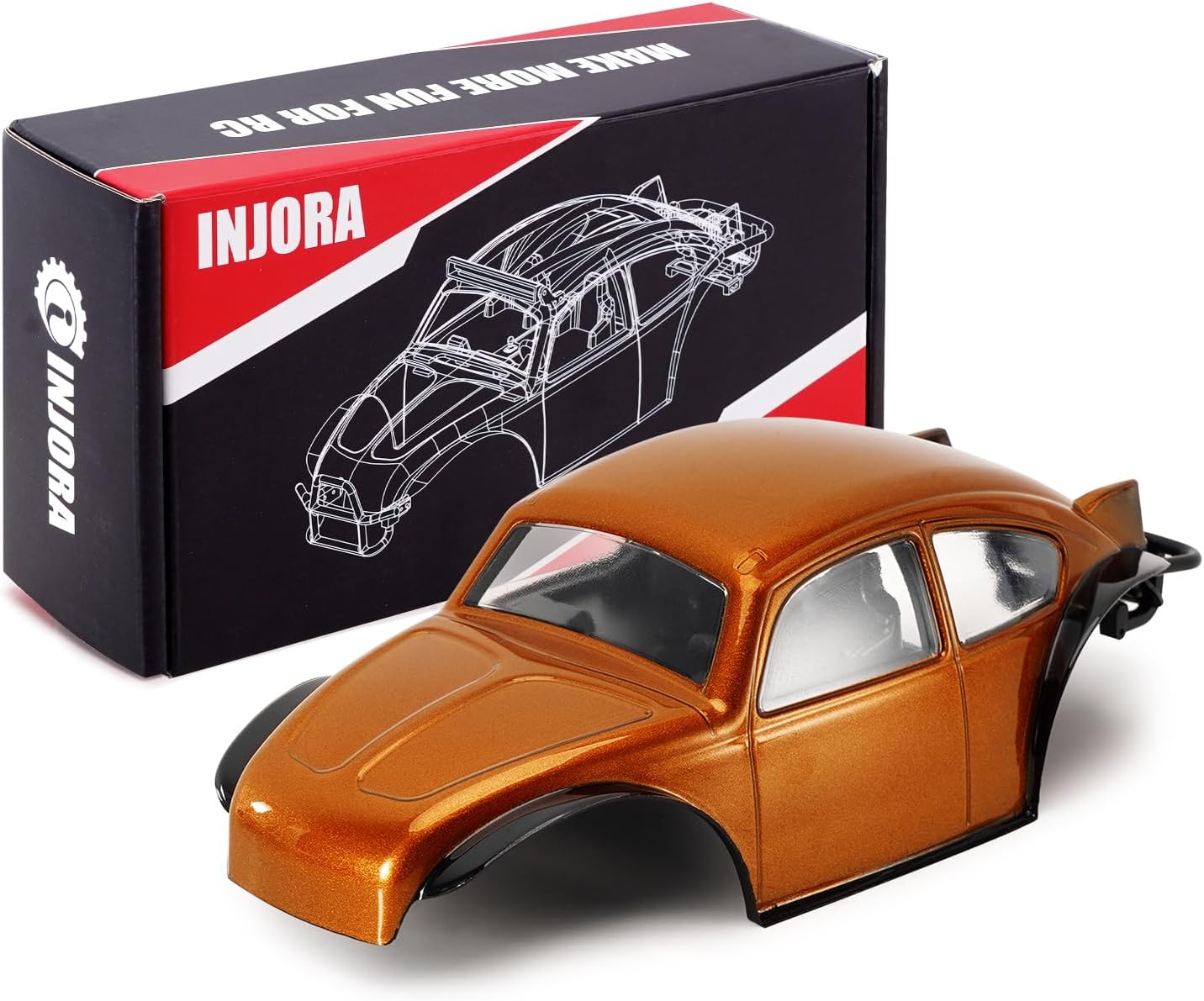INJORA BUG24 Body with Roll Cage for SCX24 C10 JLU Bronco