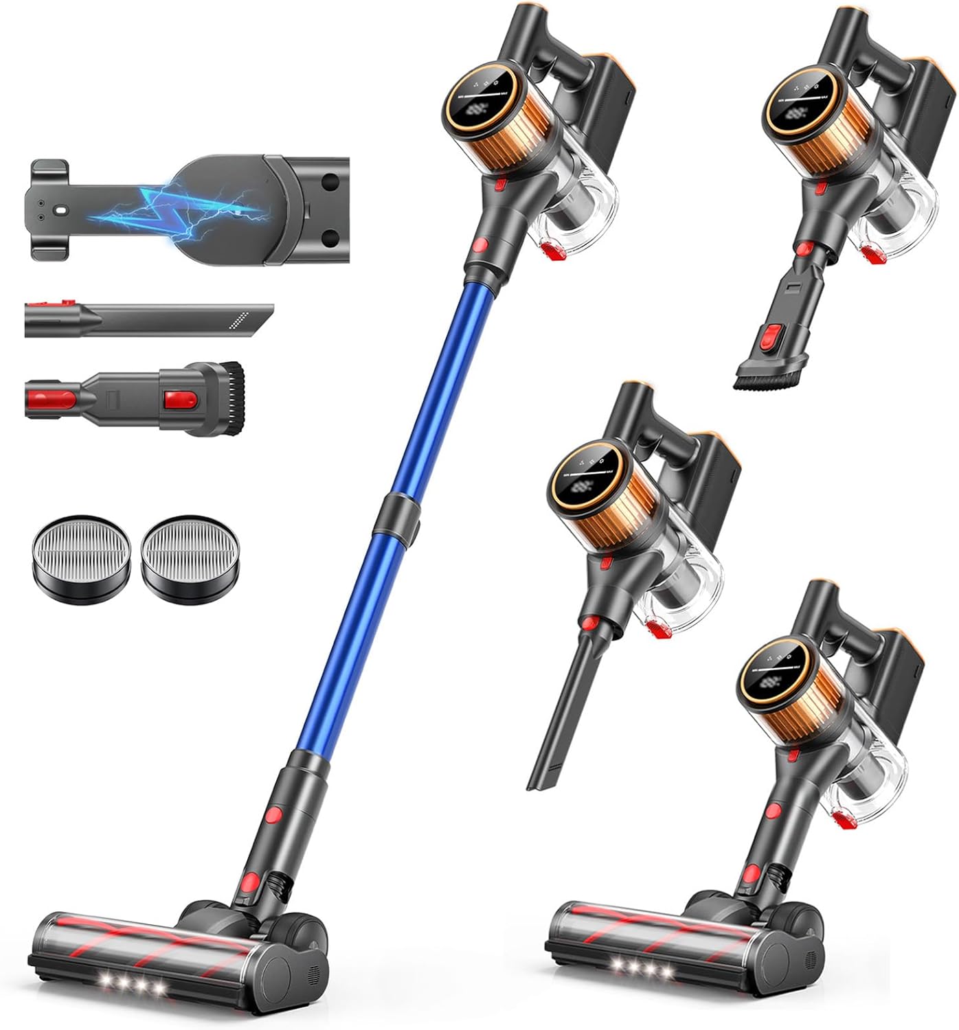 Cordless Vacuum Cleaner with 550W Power for Deep Cleaning